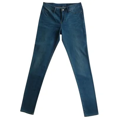 Pre-owned Tommy Hilfiger Slim Jeans In Blue