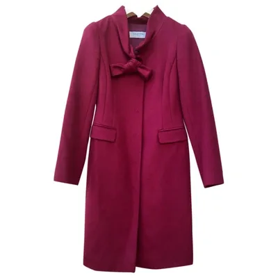 Pre-owned Valentino Cashmere Coat In Red