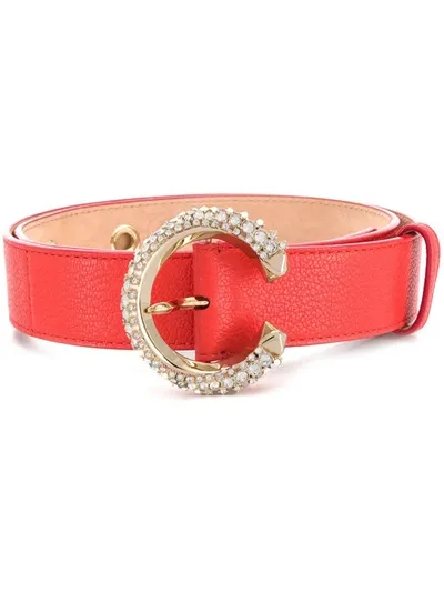 Jimmy Choo Madeline Crystal-embellished Belt In Orange