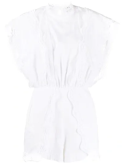 Iro Crochet Trim Playsuit In White