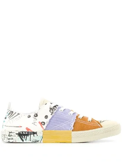 Maison Margiela Graffiti Low-top Sneakers In Neutrals