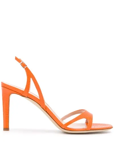 Giuseppe Zanotti High-heel Orange Suede Sandals In Arancio