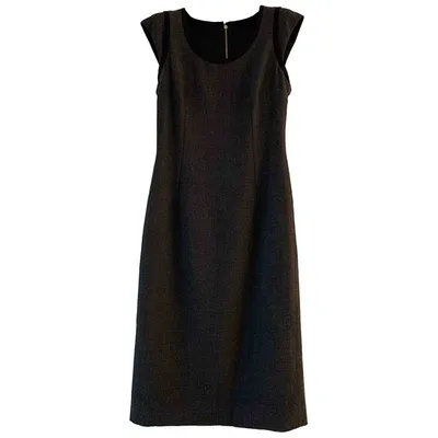 Pre-owned Dolce & Gabbana Wool Mid-length Dress In Grey