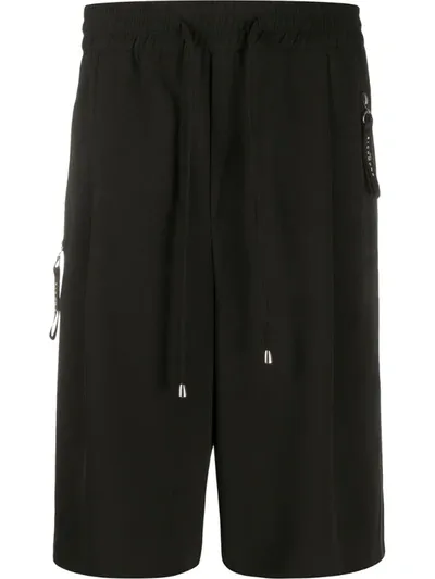 John Richmond Side Stripe Drawstring Track Shorts In Black