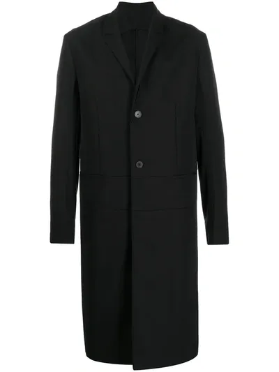 Haider Ackermann Long Single Breasted Coat In Black