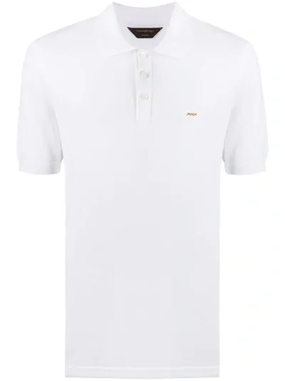 Ermenegildo Zegna Embroidered Logo Polo Shirt In White