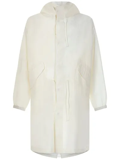 Jil Sander Essential Outdoor 02 Pnt - Printed Technical Poplin Water Rep In White