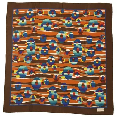 Pre-owned Fendi Silk Handkerchief In Multicolour