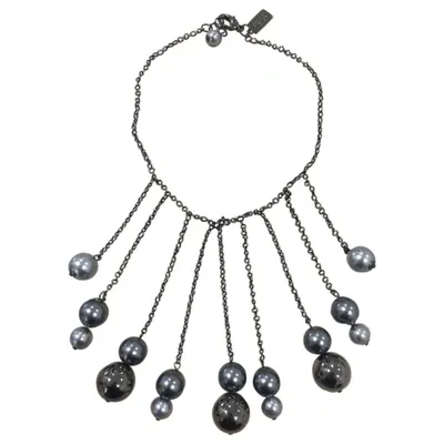 Pre-owned Armani Collezioni Necklace In Anthracite