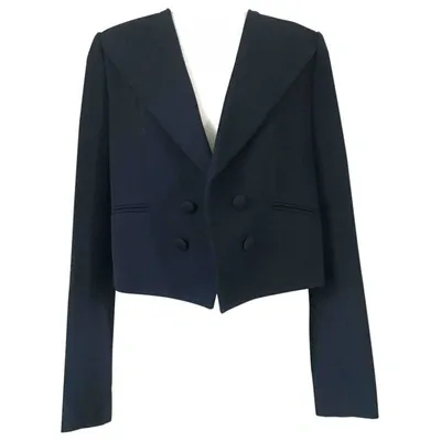 Pre-owned Givenchy Wool Blazer In Navy