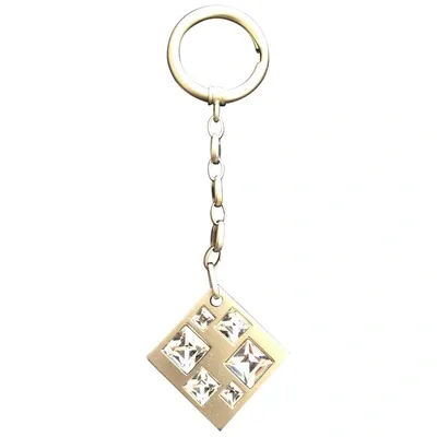 Pre-owned Swarovski Key Ring In Silver