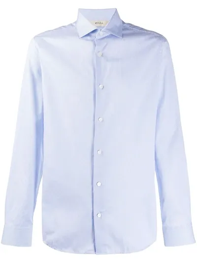 Z Zegna Striped Shirt In White