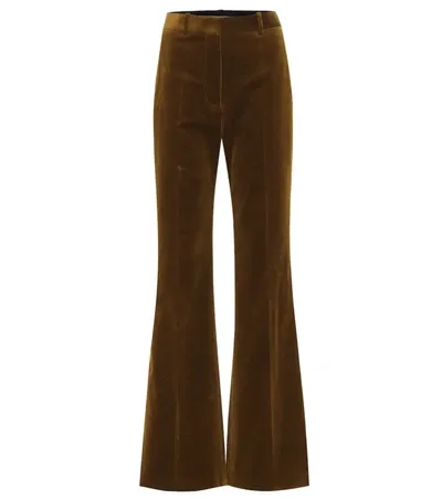 Victoria Beckham Alina Patch Pocket Cotton Corduroy Trousers In Camel