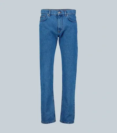 Versace Slim Fit Medusa Head Jeans In Blue