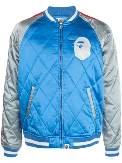 Bape Souvenir Zip-front Jacket In Blue