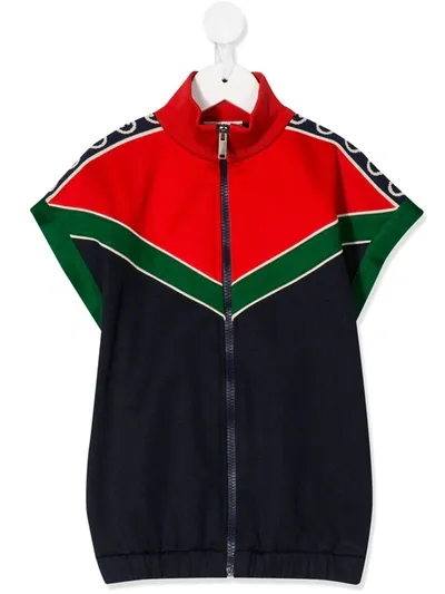 Gucci Kids' Multicolor Sweatshirt With Frontal Zip