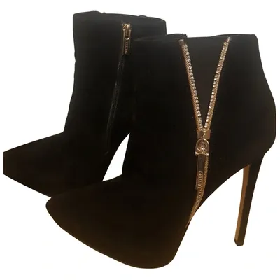 Pre-owned Le Silla Ankle Boots In Black