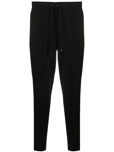 John Varvatos Fine Knit Track Trousers In Black