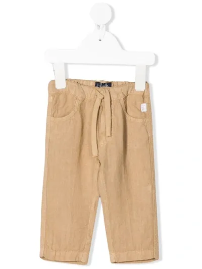 Il Gufo Babies' Drawstring Waist Trousers In Neutrals