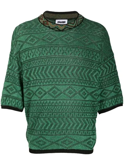 Magliano Oversized Knitted T-shirt In Green