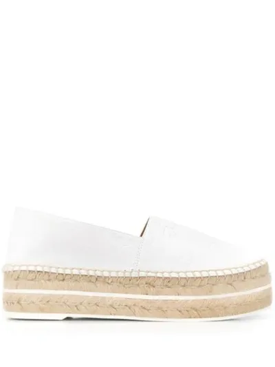 Kenzo Multi Eye Platform Espadrilles In White