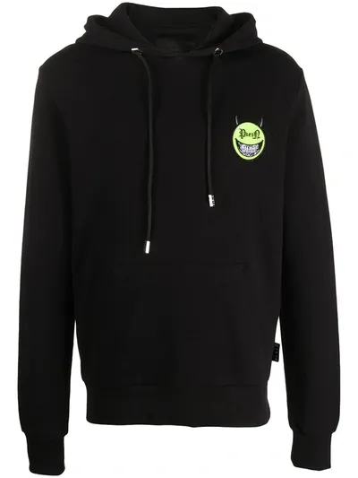 Philipp Plein Evil Smile Hoodie In Black