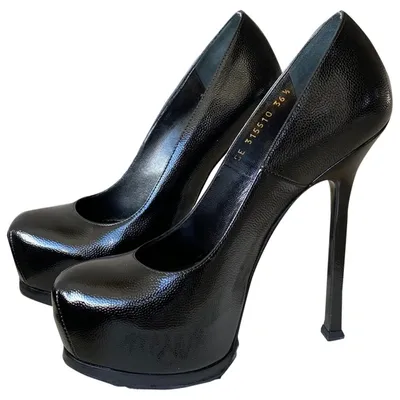 Pre-owned Saint Laurent Leather Heels In Black