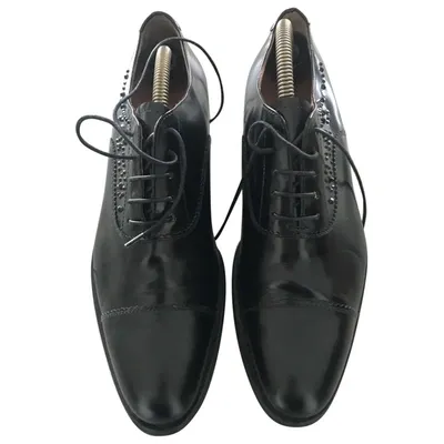 Pre-owned Church's Leather Lace Ups In Black