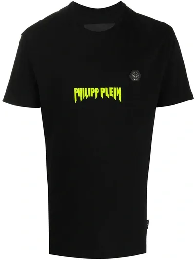 Philipp Plein Logo Print T-shirt In Black