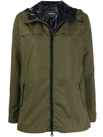 Duvetica Hooded Lightweight Jacket In Green