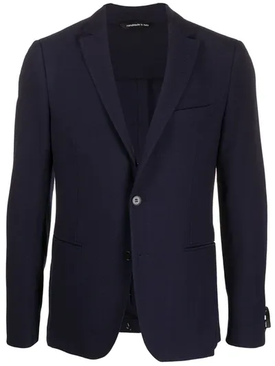 Tonello Fitted Formal Blazer In Blue