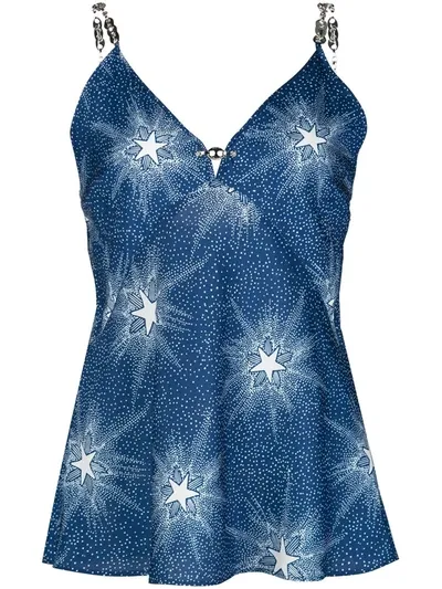 Rabanne Blue Starlight Slip Blouse