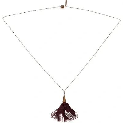 Pre-owned Eddie Borgo Pendant In Burgundy