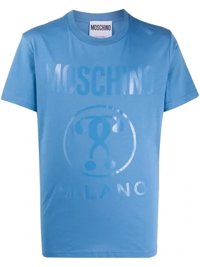 Moschino Logo Print T-shirt In Blue