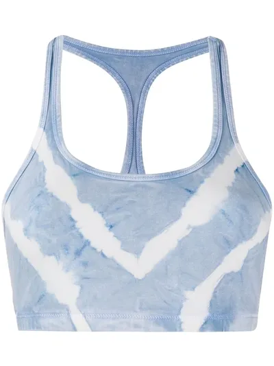 Electric & Rose Rowena Tie-dye Sports Bra In Blue