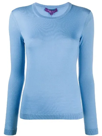 Ralph Lauren Crew Neck Cashmere Jumper In French Blue