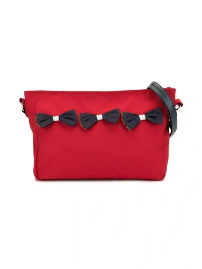 Familiar Kids' Bow Detail Shoulder Bag In Red