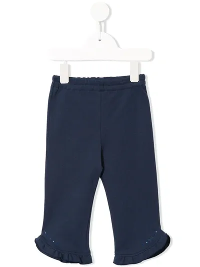 Familiar Kids' Frill-trimmed Trousers In Blue