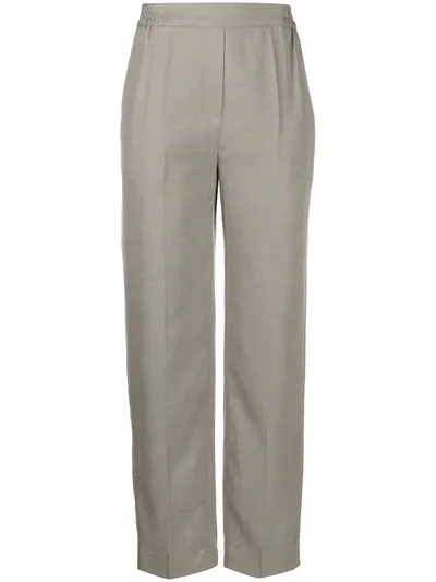 Etro Elasticated Waist Straight Trousers In Grey