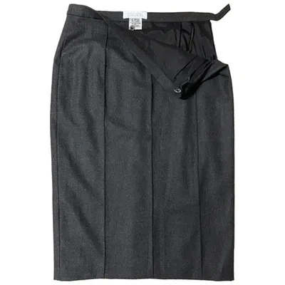 Pre-owned Escada Wool Mid-length Skirt In Grey