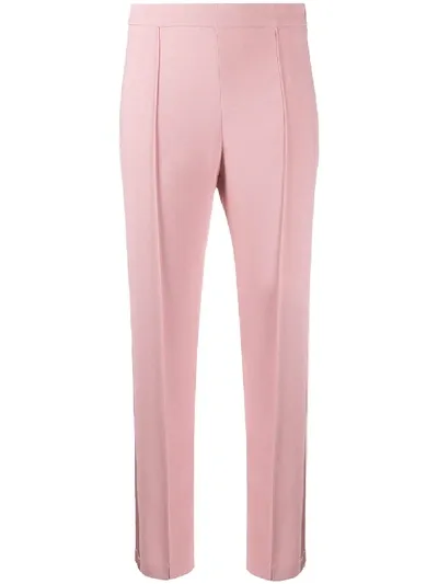 Hebe Studio Pinched Cropped Trousers In Pink