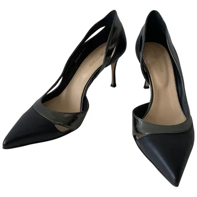 Pre-owned Sergio Rossi Leather Heels In Black