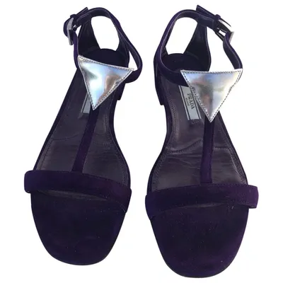 Pre-owned Prada Sandals In Purple