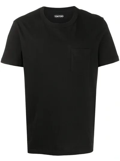 Tom Ford Patch-pocket Crew Neck T-shirt In Black