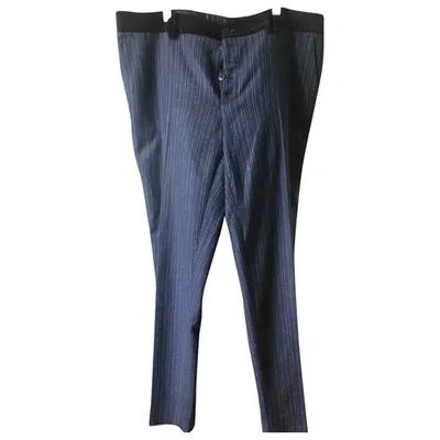 Pre-owned Chloé Stora Straight Pants In Blue