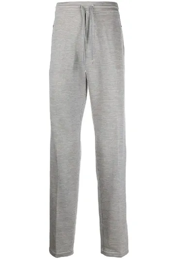 Brett Johnson Plain Drawstring Trousers In Grey