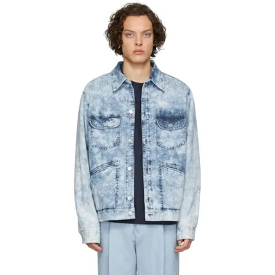 Isabel Marant Flap-pocket Stonewashed Denim Jacket In Blue