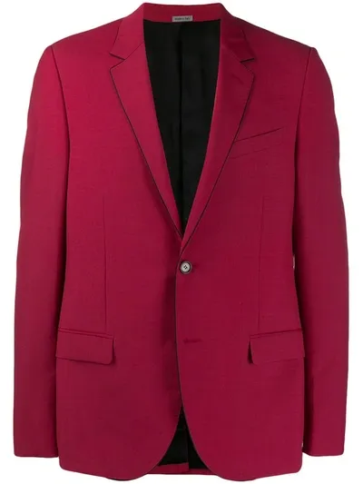 Lanvin Contrast Trim Tailored Jacket In Purple