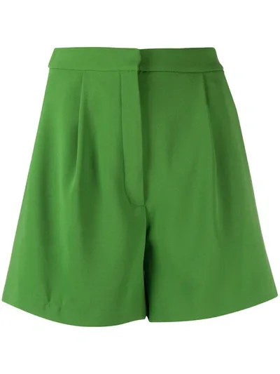 Kenzo Pleated A-line Shorts In Green