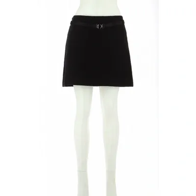 Pre-owned Max Mara Wool Skirt In Black